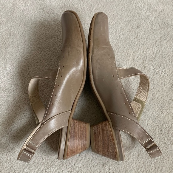 Fidji leather, made in Portugal, Sling back heels, 38/7.5 - Picture 5 of 16